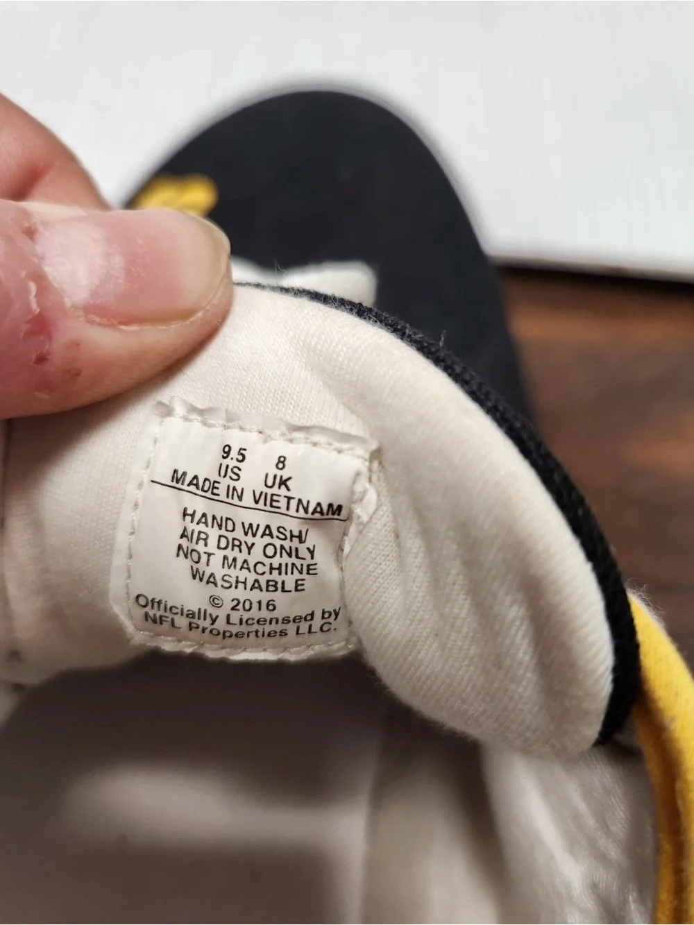 NFL Pittsburgh Steelers Black and Gold Low-Top Sneakers